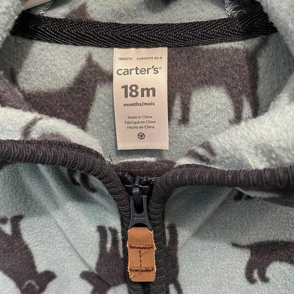 Carters Baby Hooded Onesie - Picture 4 of 6